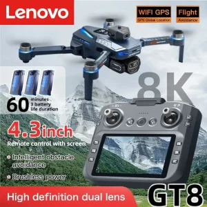 Lenovo GT8 Drone 8K Professional Dual Camera GPS FPV Brushless Motor