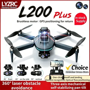 New L200 Plus GPS Drone Factory 4K Professional HD Dual Lens 3-Axis Gimbal 360° Laser Obstacle Avoidance Brushless RC Quadcopter